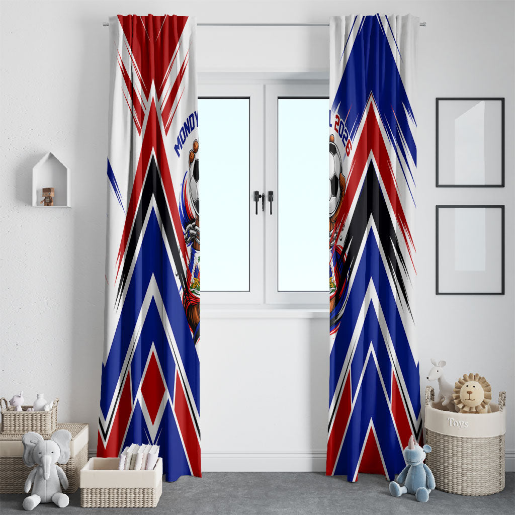 Haiti World Football Mondyal 2026 Window Curtain Pride Ayiti Caribbean Culture Patriotic Crest