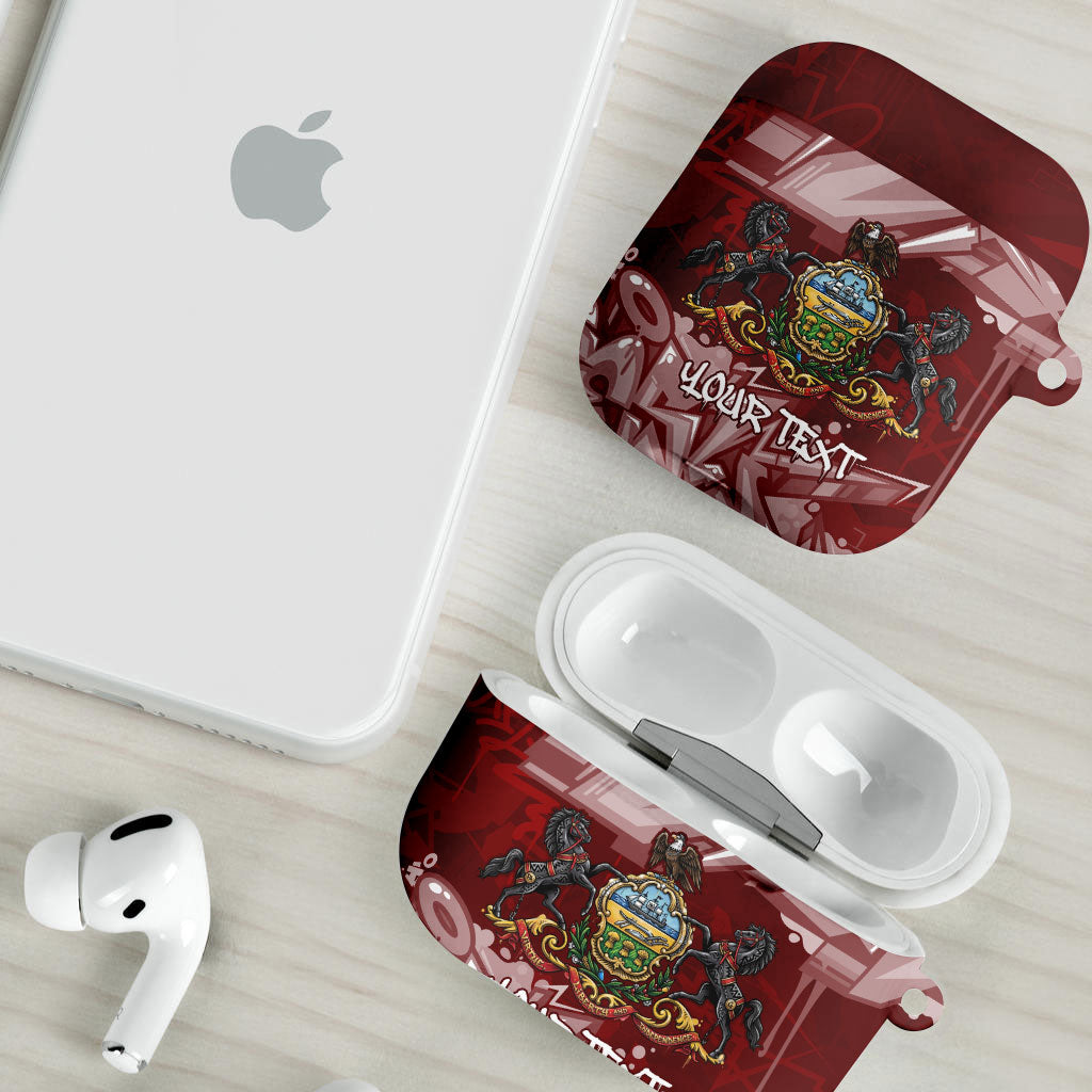 Personalized Pennsylvania Coat Of Arms AirPods Case Street Art Graffiti Graphic