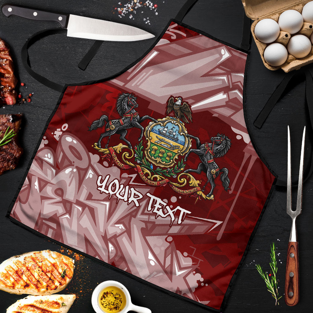 Personalized Pennsylvania Coat Of Arms Apron Street Art Graffiti Graphic