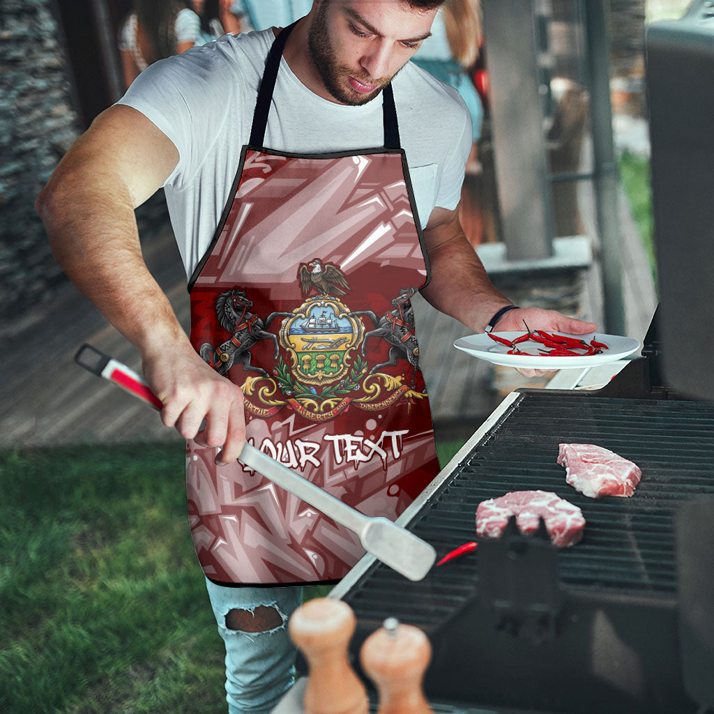 Personalized Pennsylvania Coat Of Arms Apron Street Art Graffiti Graphic
