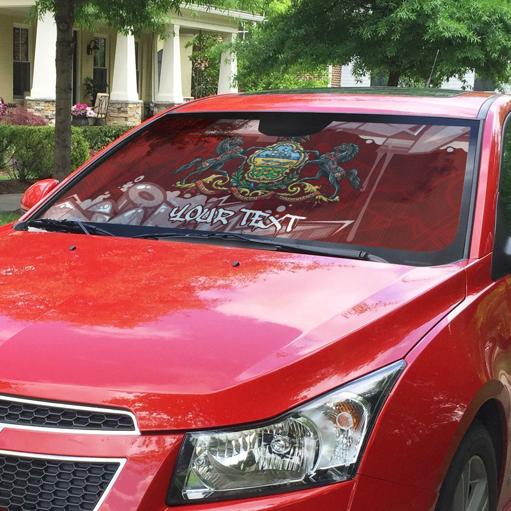 Personalized Pennsylvania Coat Of Arms Auto Sun Shade Street Art Graffiti Graphic