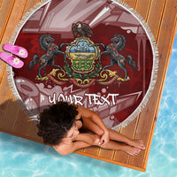 Personalized Pennsylvania Coat Of Arms Beach Blanket Street Art Graffiti Graphic