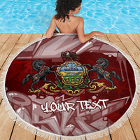 Personalized Pennsylvania Coat Of Arms Beach Blanket Street Art Graffiti Graphic