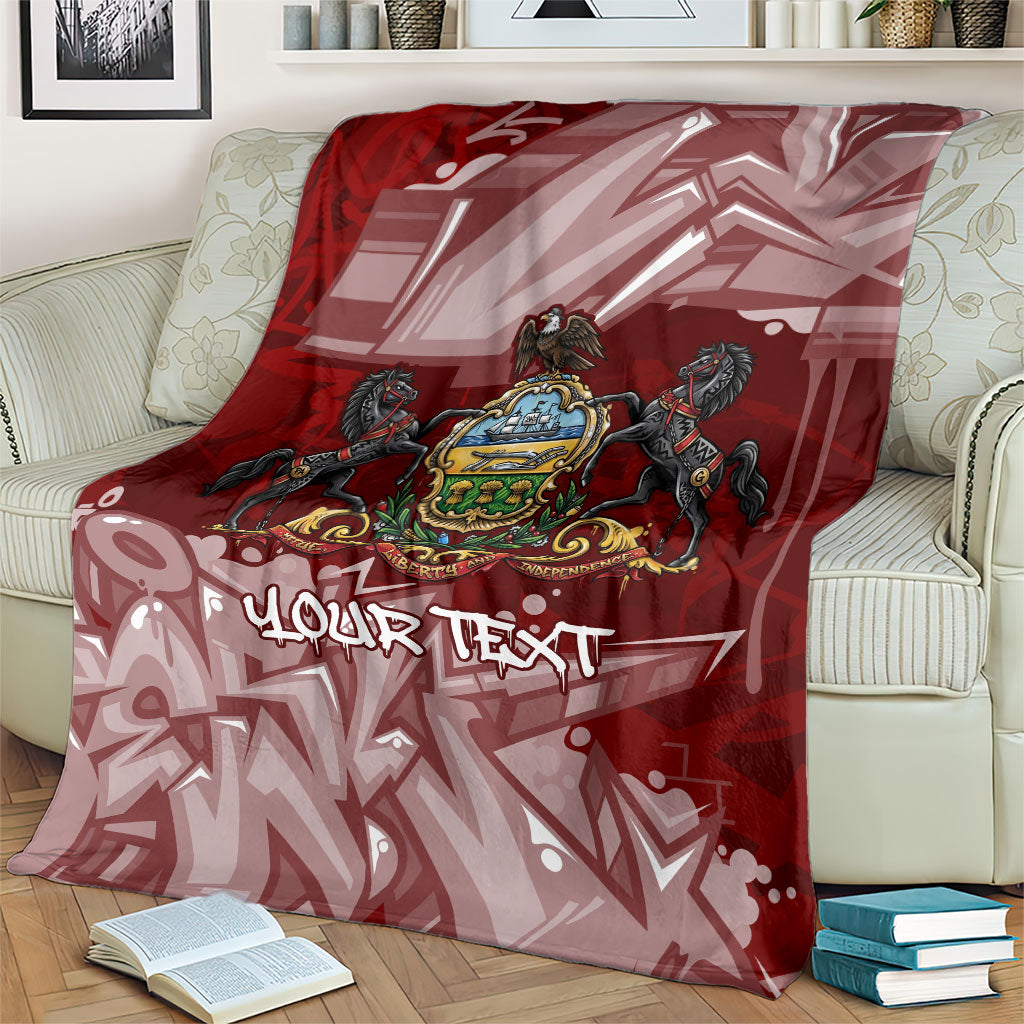 Personalized Pennsylvania Coat Of Arms Blanket Street Art Graffiti Graphic