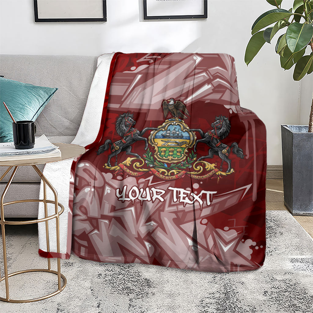 Personalized Pennsylvania Coat Of Arms Blanket Street Art Graffiti Graphic