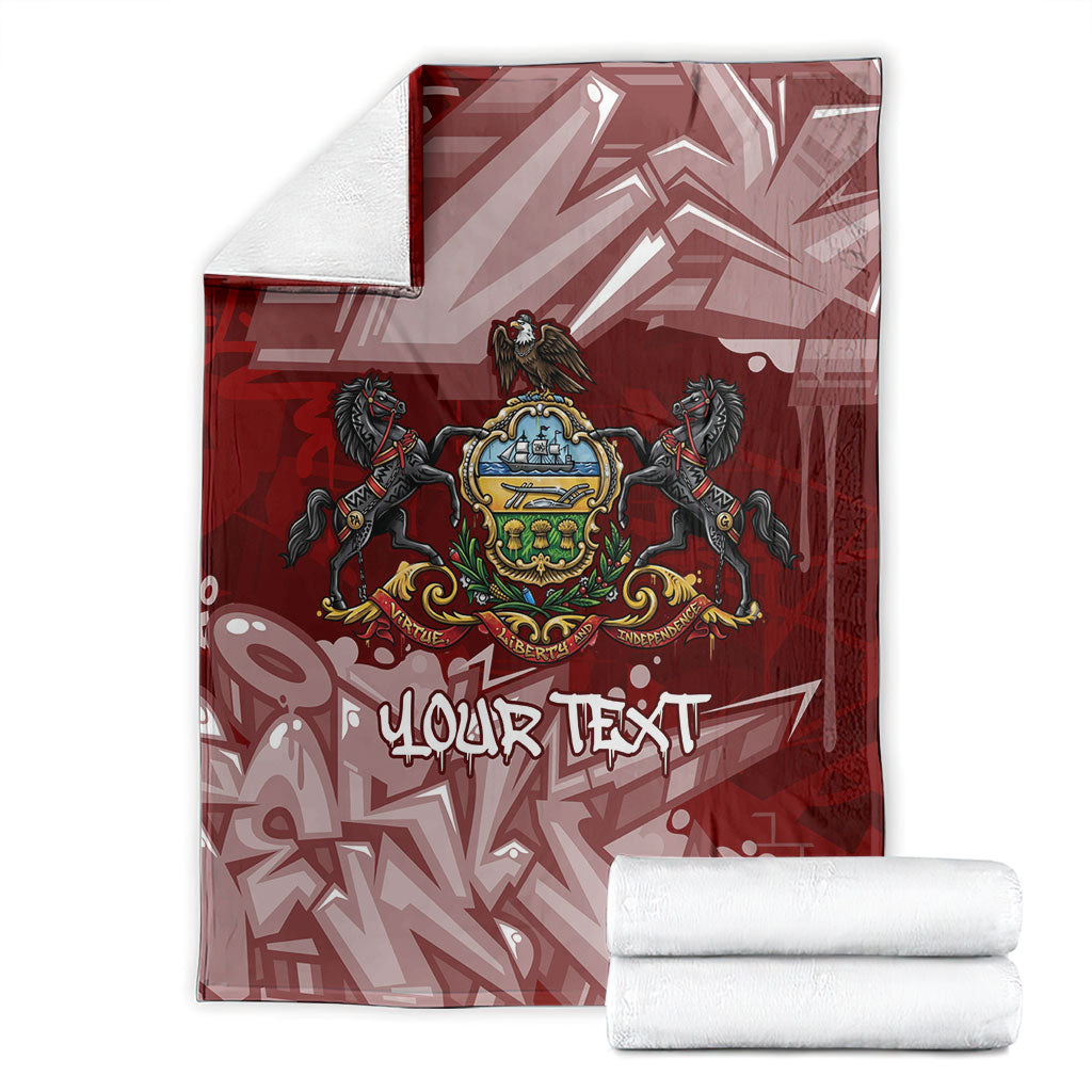 Personalized Pennsylvania Coat Of Arms Blanket Street Art Graffiti Graphic