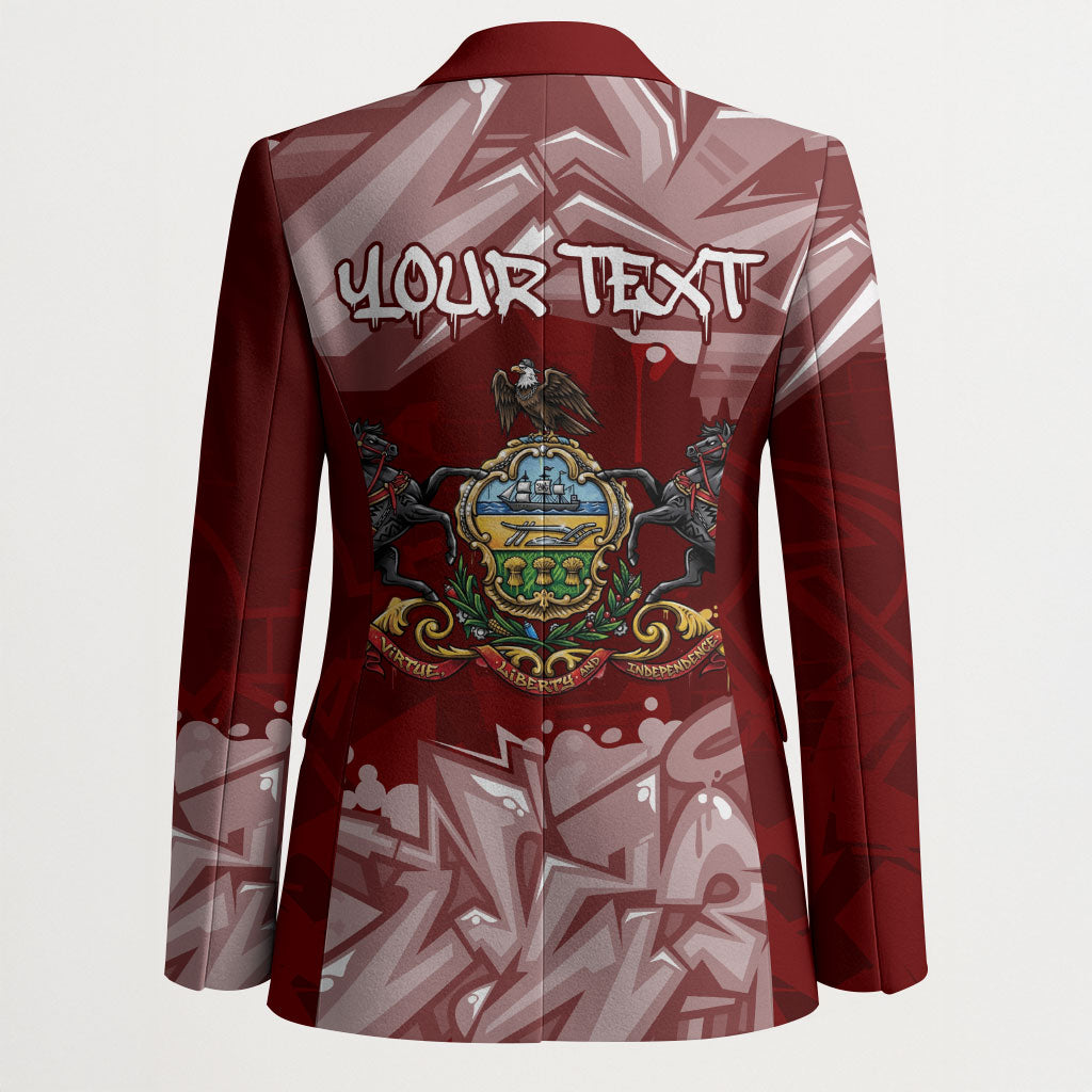 Personalized Pennsylvania Coat Of Arms Blazer Street Art Graffiti Graphic