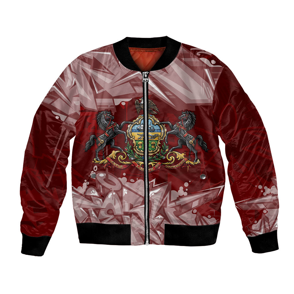 Personalized Pennsylvania Coat Of Arms Bomber Jacket Street Art Graffiti Graphic