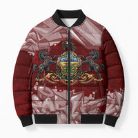 Personalized Pennsylvania Coat Of Arms Bomber Puffer Jacket Street Art Graffiti Graphic