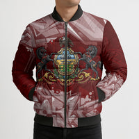 Personalized Pennsylvania Coat Of Arms Bomber Puffer Jacket Street Art Graffiti Graphic