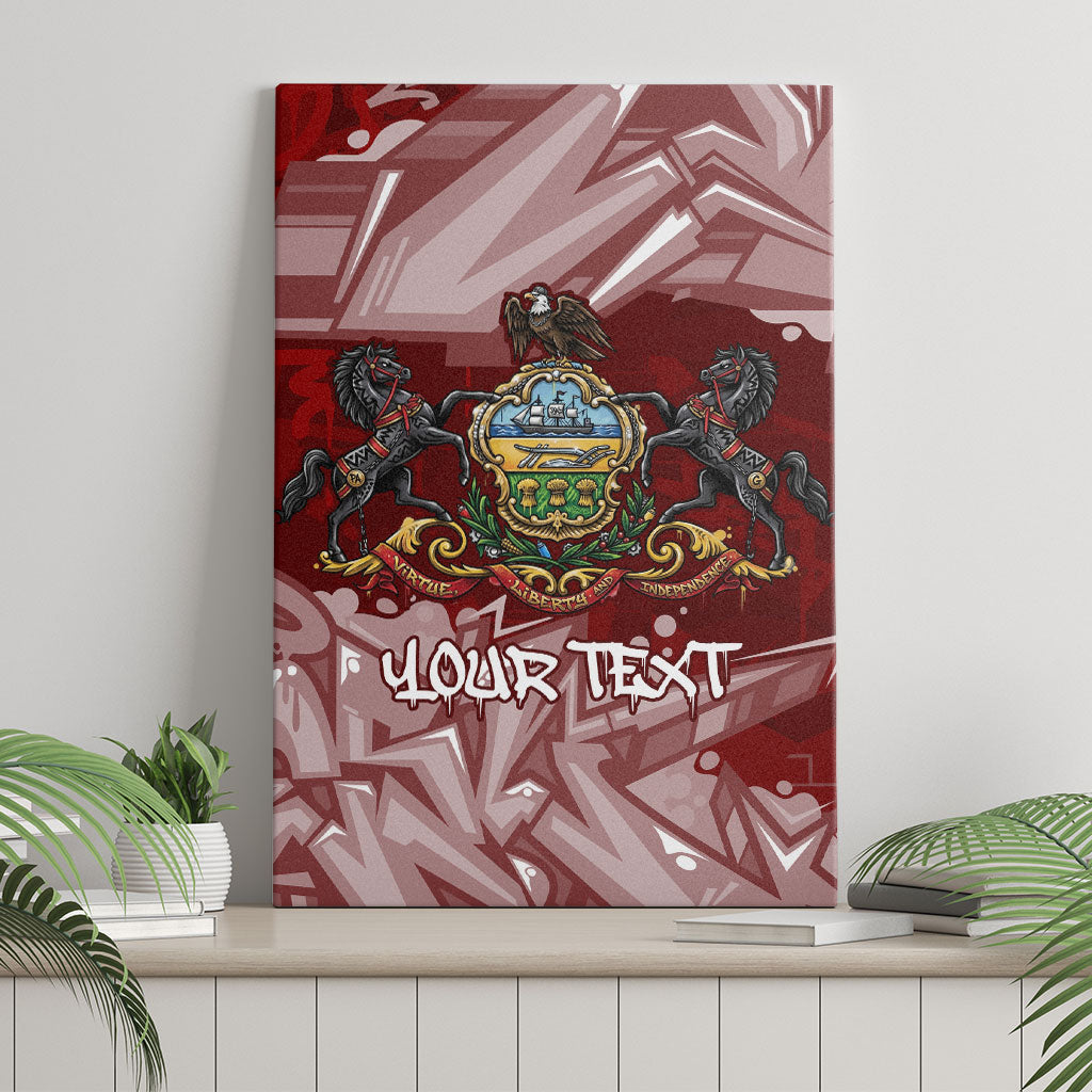 Personalized Pennsylvania Coat Of Arms Canvas Wall Art Street Art Graffiti Graphic