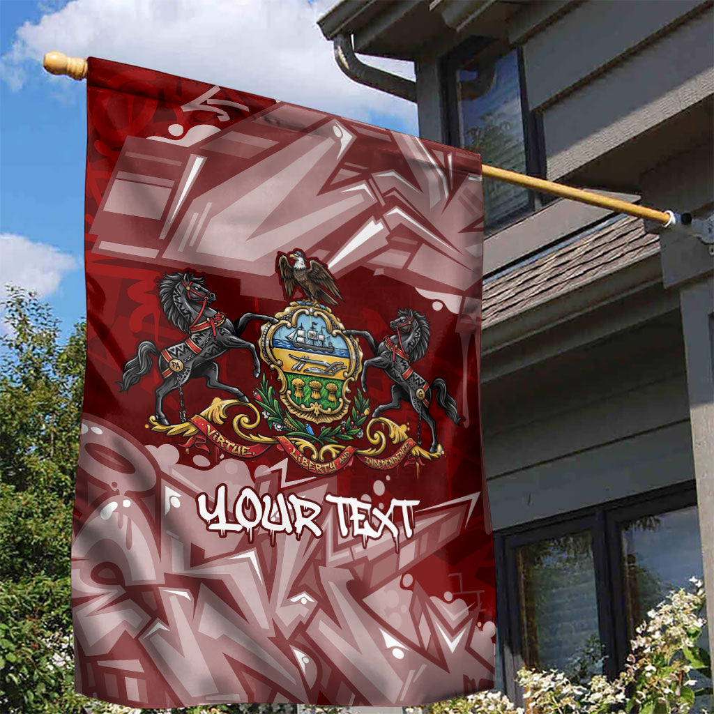 Personalized Pennsylvania Coat Of Arms Garden Flag Street Art Graffiti Graphic