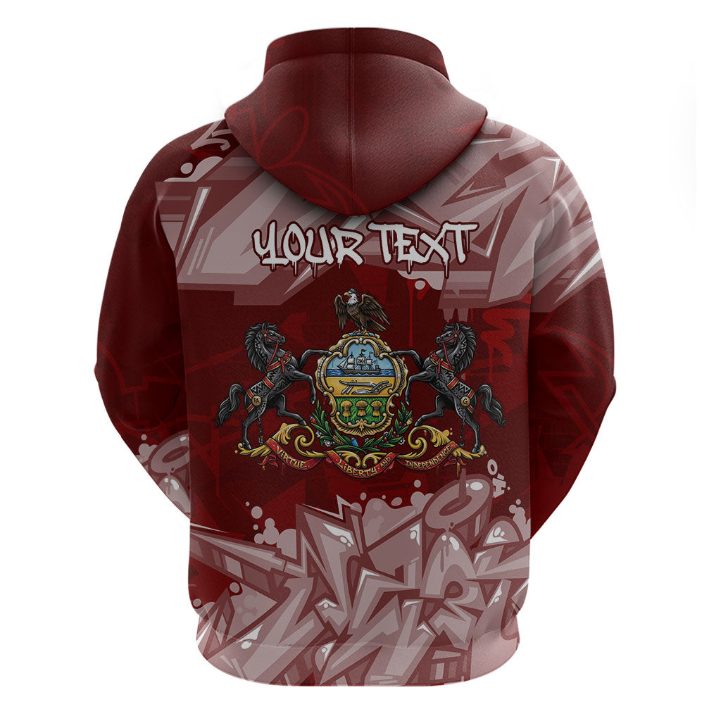 Personalized Pennsylvania Coat Of Arms Hoodie Street Art Graffiti Graphic