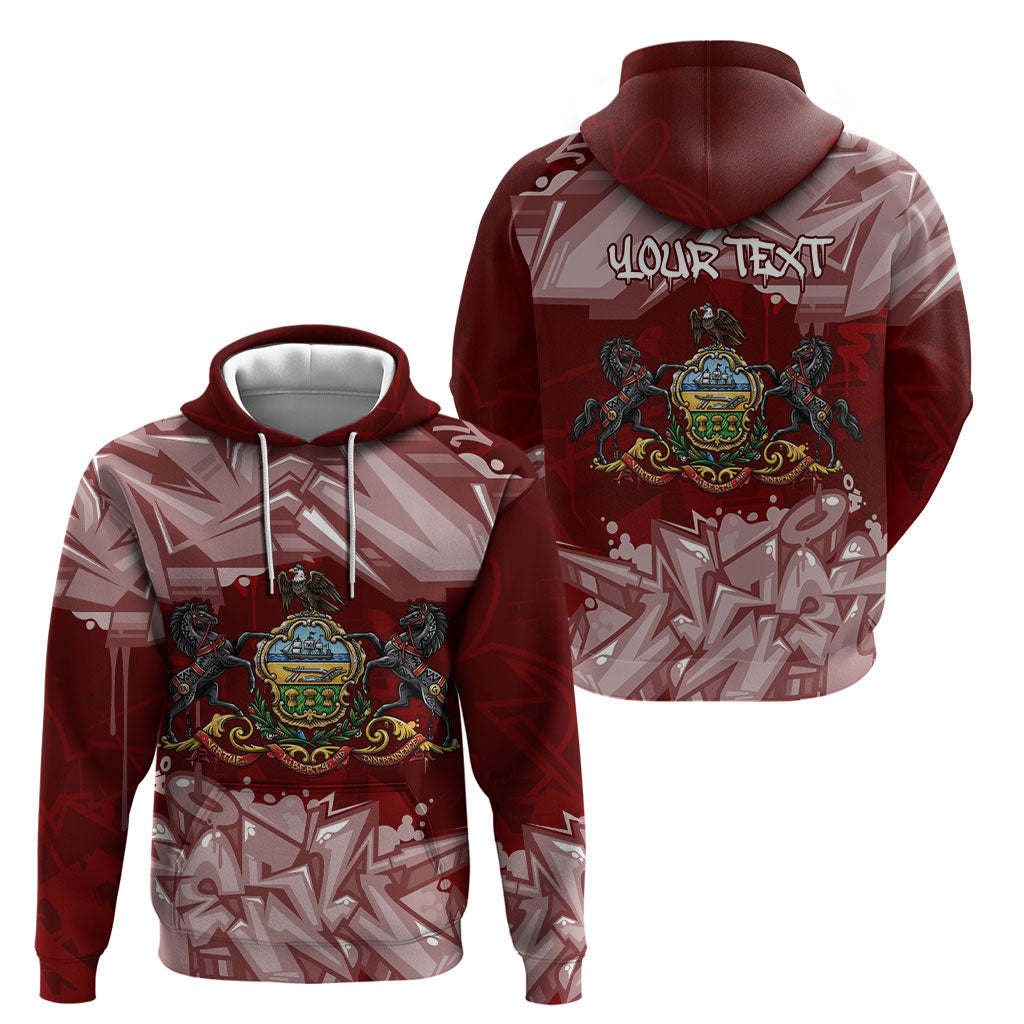 Personalized Pennsylvania Coat Of Arms Hoodie Street Art Graffiti Graphic