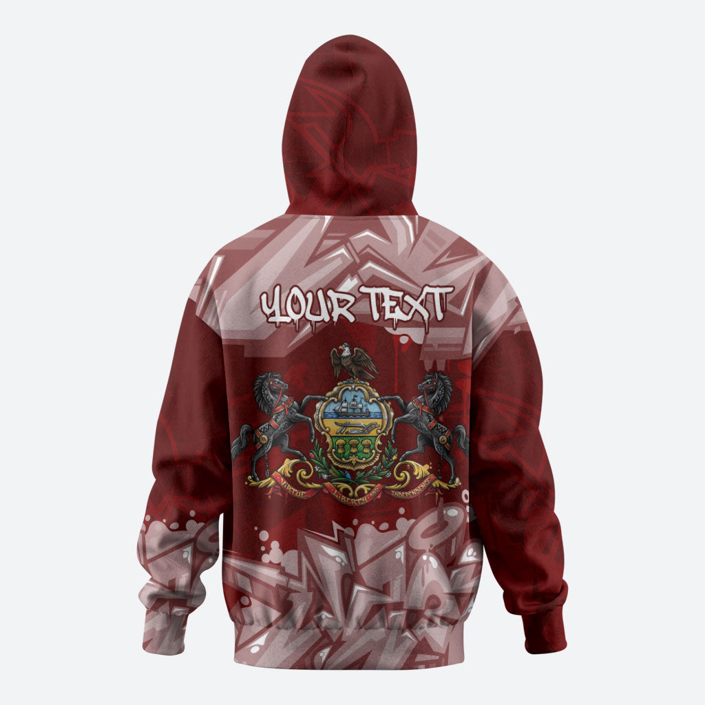 Personalized Pennsylvania Coat Of Arms Hoodie Street Art Graffiti Graphic