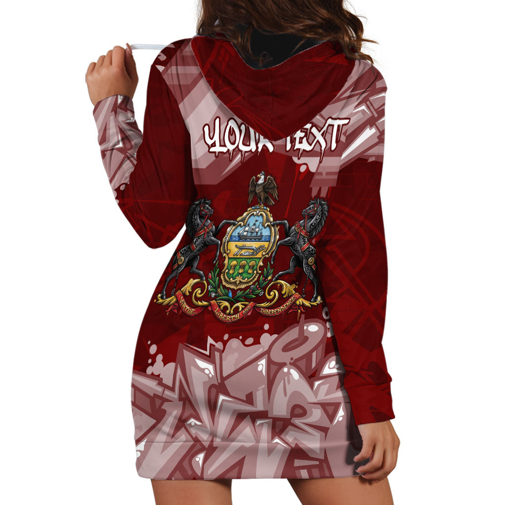 Personalized Pennsylvania Coat Of Arms Hoodie Dress Street Art Graffiti Graphic