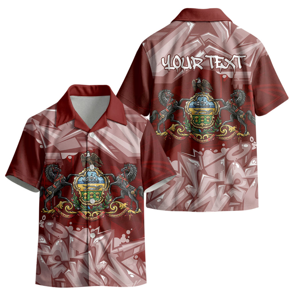 Personalized Pennsylvania Coat Of Arms Kid Hawaiian Shirt Street Art Graffiti Graphic