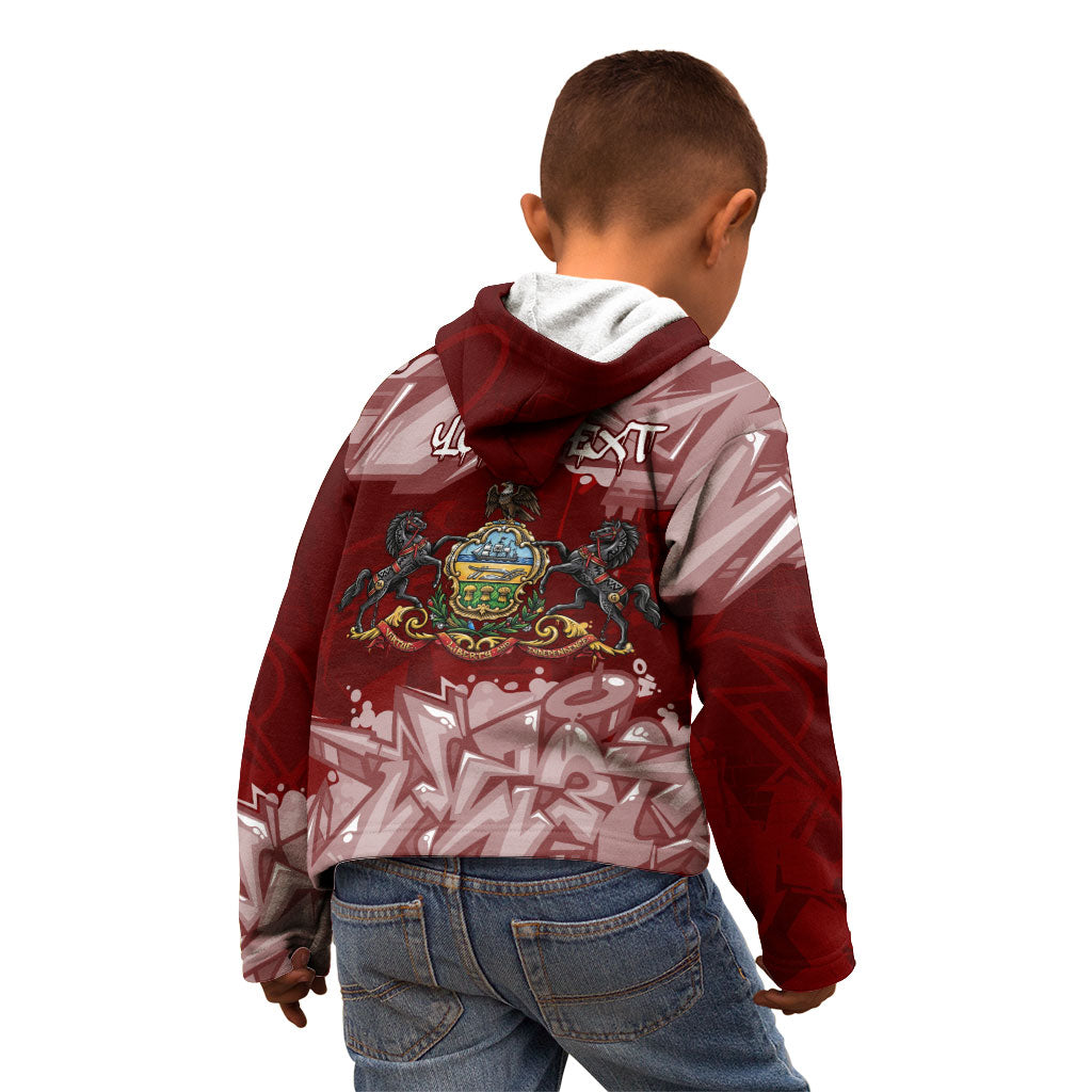 Personalized Pennsylvania Coat Of Arms Kid Hoodie Street Art Graffiti Graphic