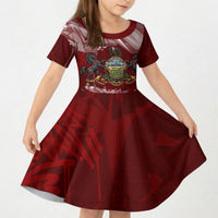 Personalized Pennsylvania Coat Of Arms Kid Short Sleeve Dress Street Art Graffiti Graphic