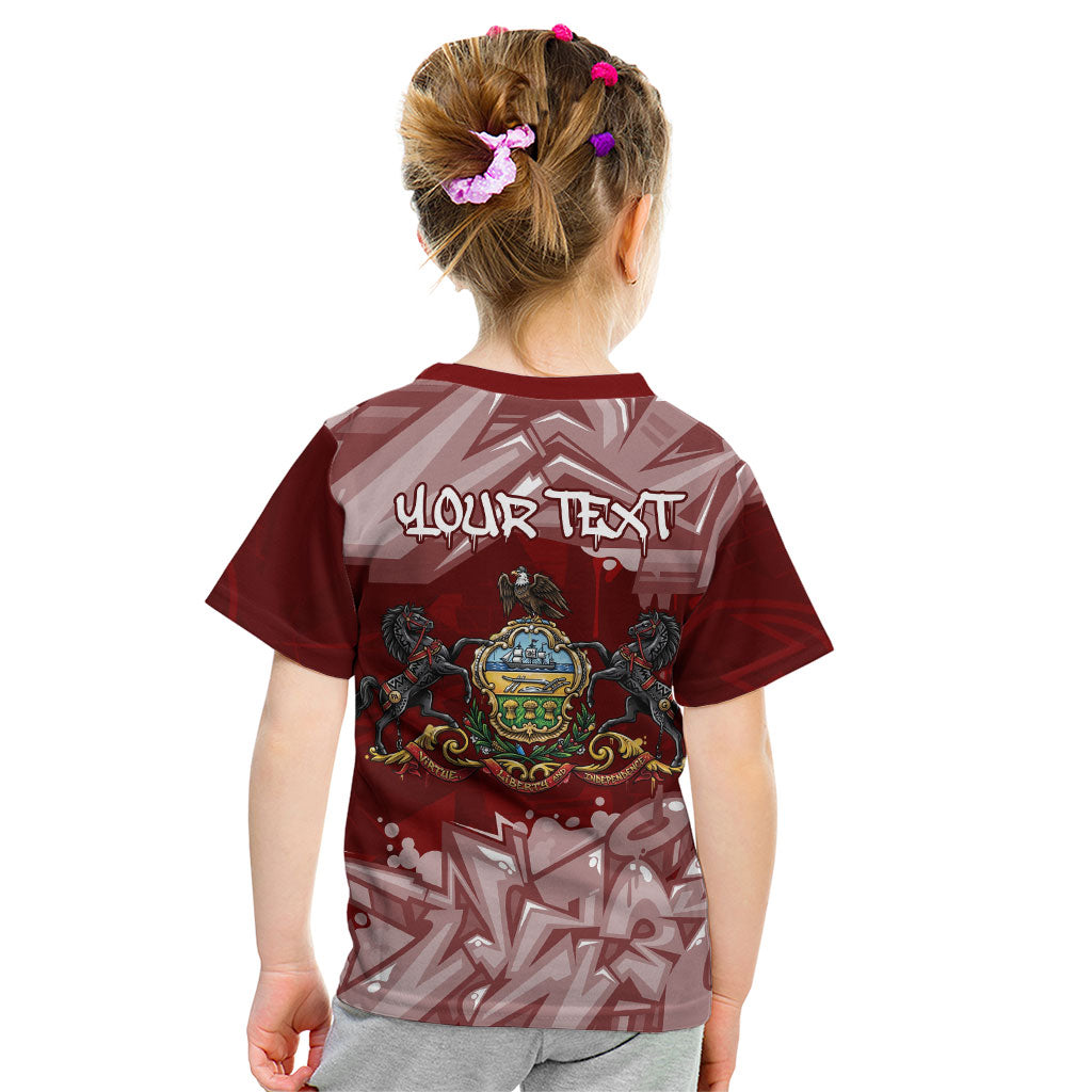 Personalized Pennsylvania Coat Of Arms Kid T Shirt Street Art Graffiti Graphic