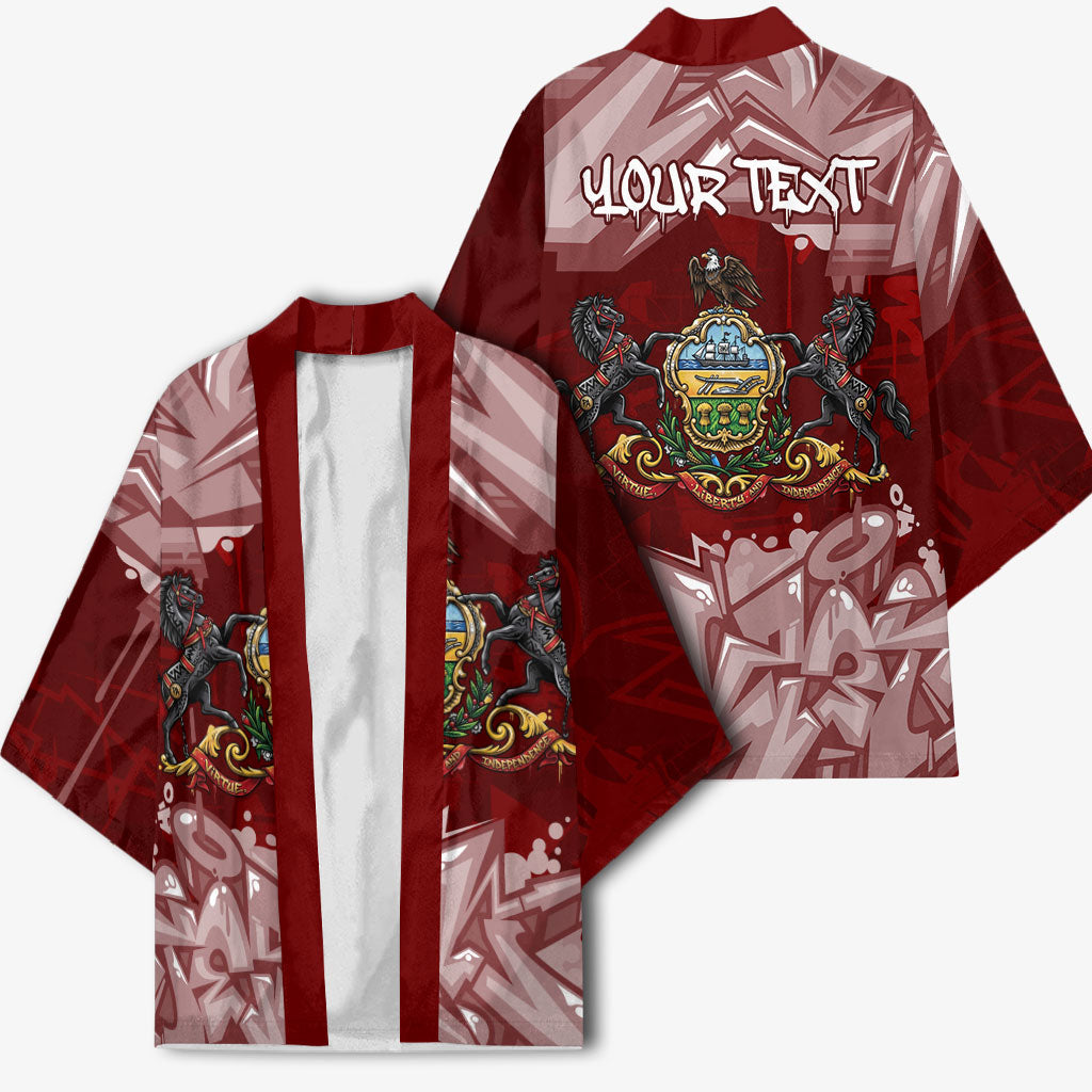 Personalized Pennsylvania Coat Of Arms Kimono Street Art Graffiti Graphic