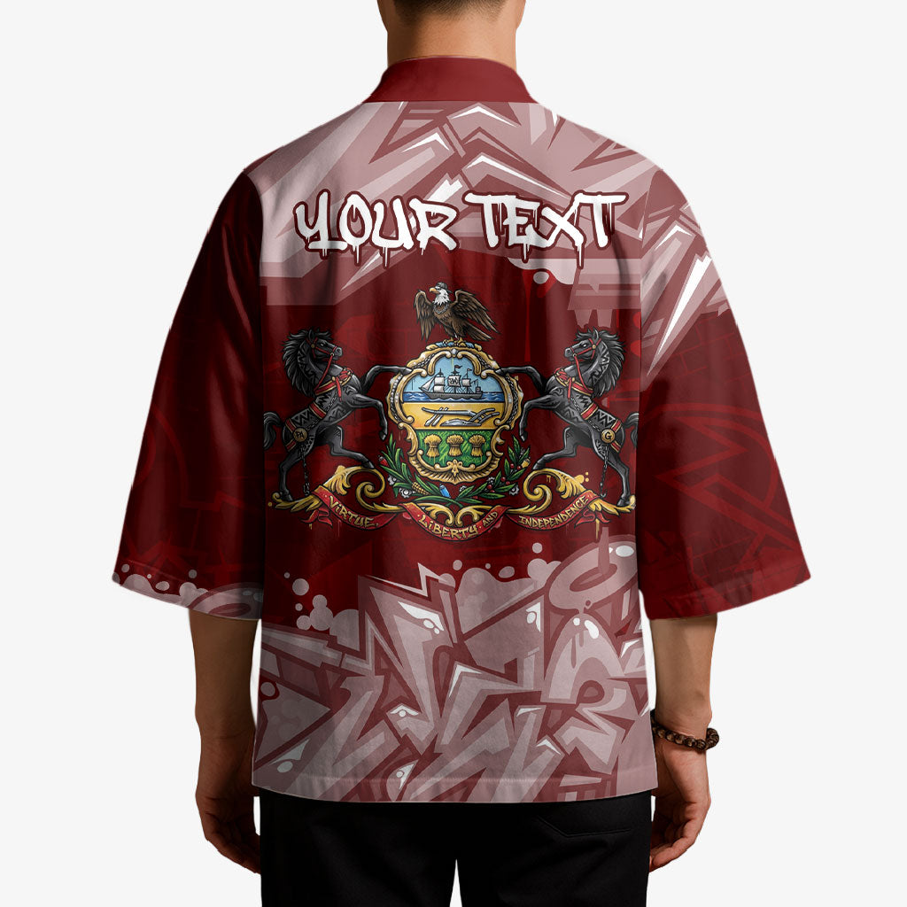 Personalized Pennsylvania Coat Of Arms Kimono Street Art Graffiti Graphic