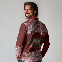Personalized Pennsylvania Coat Of Arms Long Sleeve Polo Shirt Street Art Graffiti Graphic