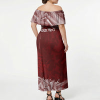 Personalized Pennsylvania Coat Of Arms Off Shoulder Maxi Dress Street Art Graffiti Graphic