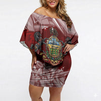 Personalized Pennsylvania Coat Of Arms Off Shoulder Short Dress Street Art Graffiti Graphic