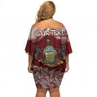 Personalized Pennsylvania Coat Of Arms Off Shoulder Short Dress Street Art Graffiti Graphic