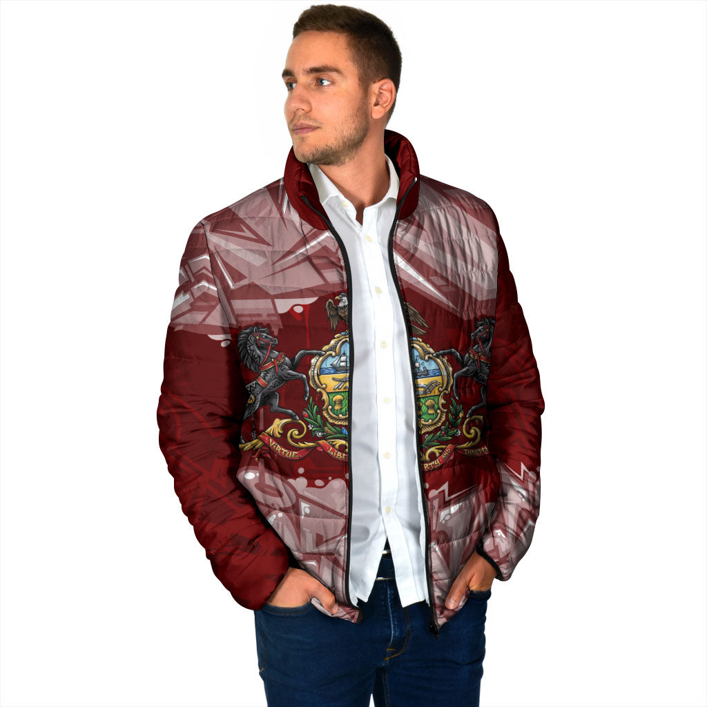 Personalized Pennsylvania Coat Of Arms Padded Jacket Street Art Graffiti Graphic