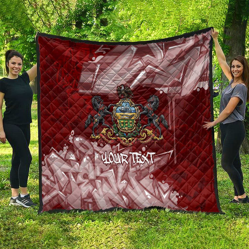 Personalized Pennsylvania Coat Of Arms Quilt Street Art Graffiti Graphic