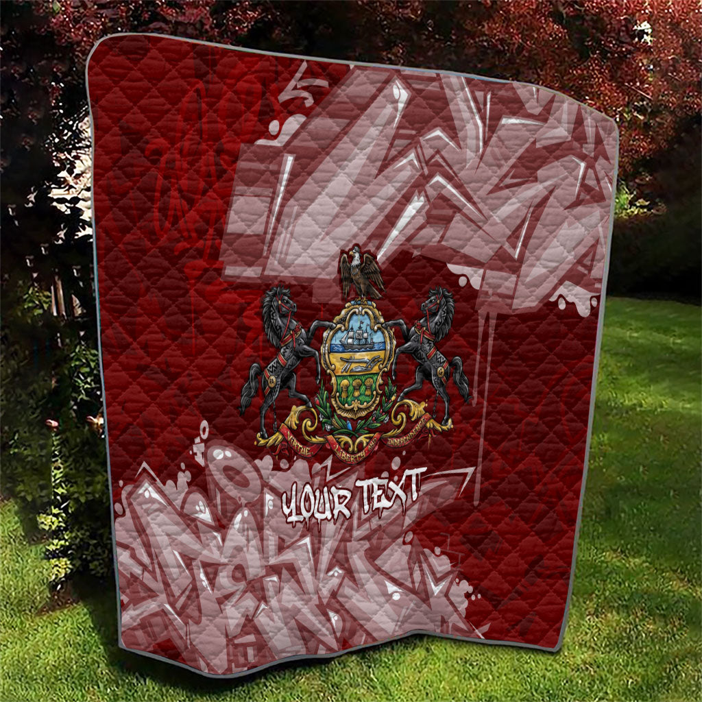 Personalized Pennsylvania Coat Of Arms Quilt Street Art Graffiti Graphic