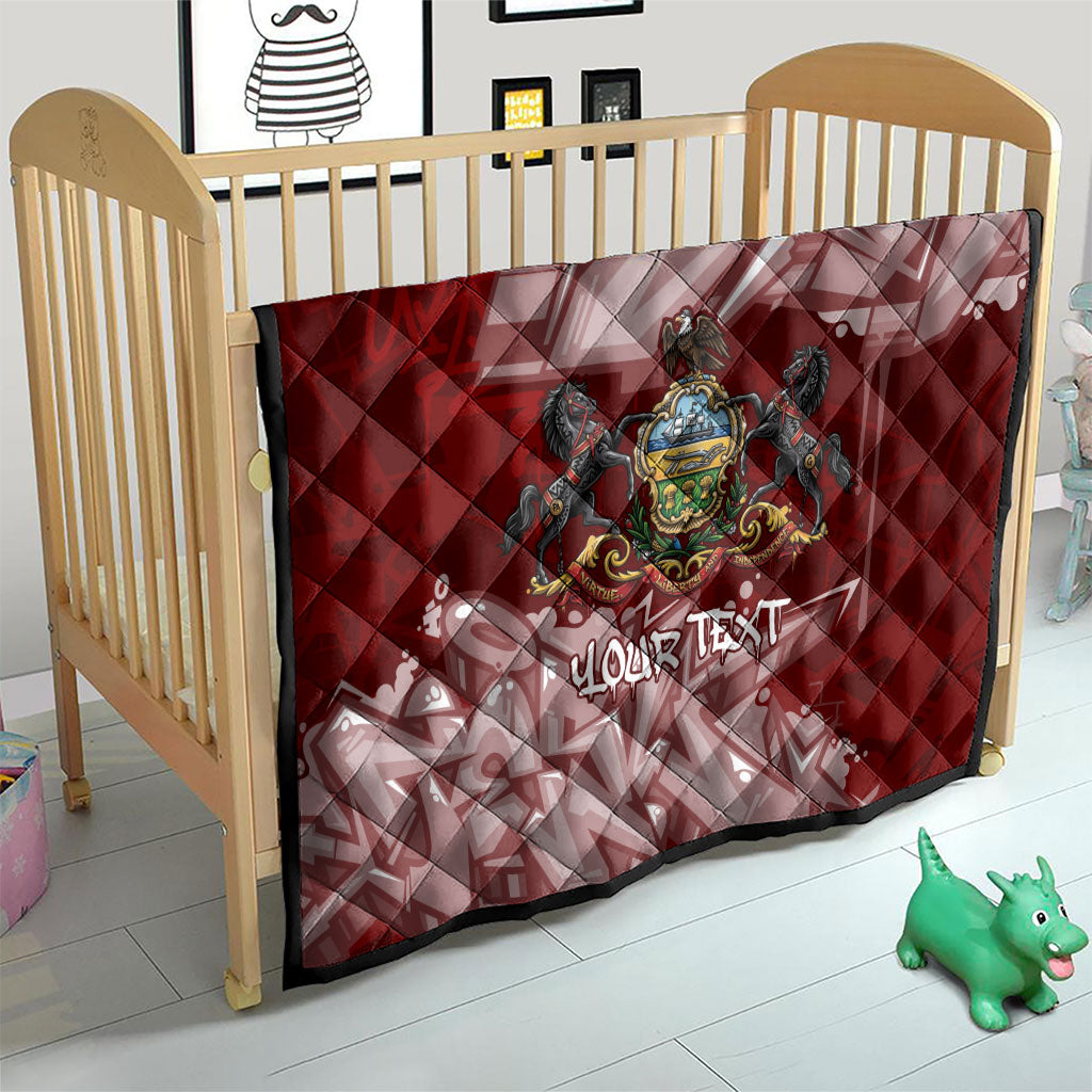Personalized Pennsylvania Coat Of Arms Quilt Street Art Graffiti Graphic