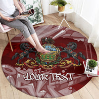 Personalized Pennsylvania Coat Of Arms Round Carpet Street Art Graffiti Graphic