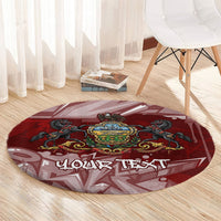 Personalized Pennsylvania Coat Of Arms Round Carpet Street Art Graffiti Graphic