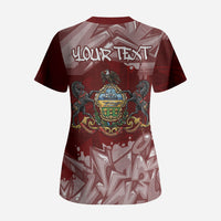Personalized Pennsylvania Coat Of Arms Scrub Top Street Art Graffiti Graphic