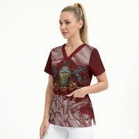 Personalized Pennsylvania Coat Of Arms Scrub Top Street Art Graffiti Graphic