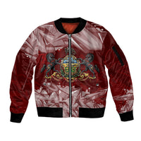 Personalized Pennsylvania Coat Of Arms Sleeve Zip Bomber Jacket Street Art Graffiti Graphic