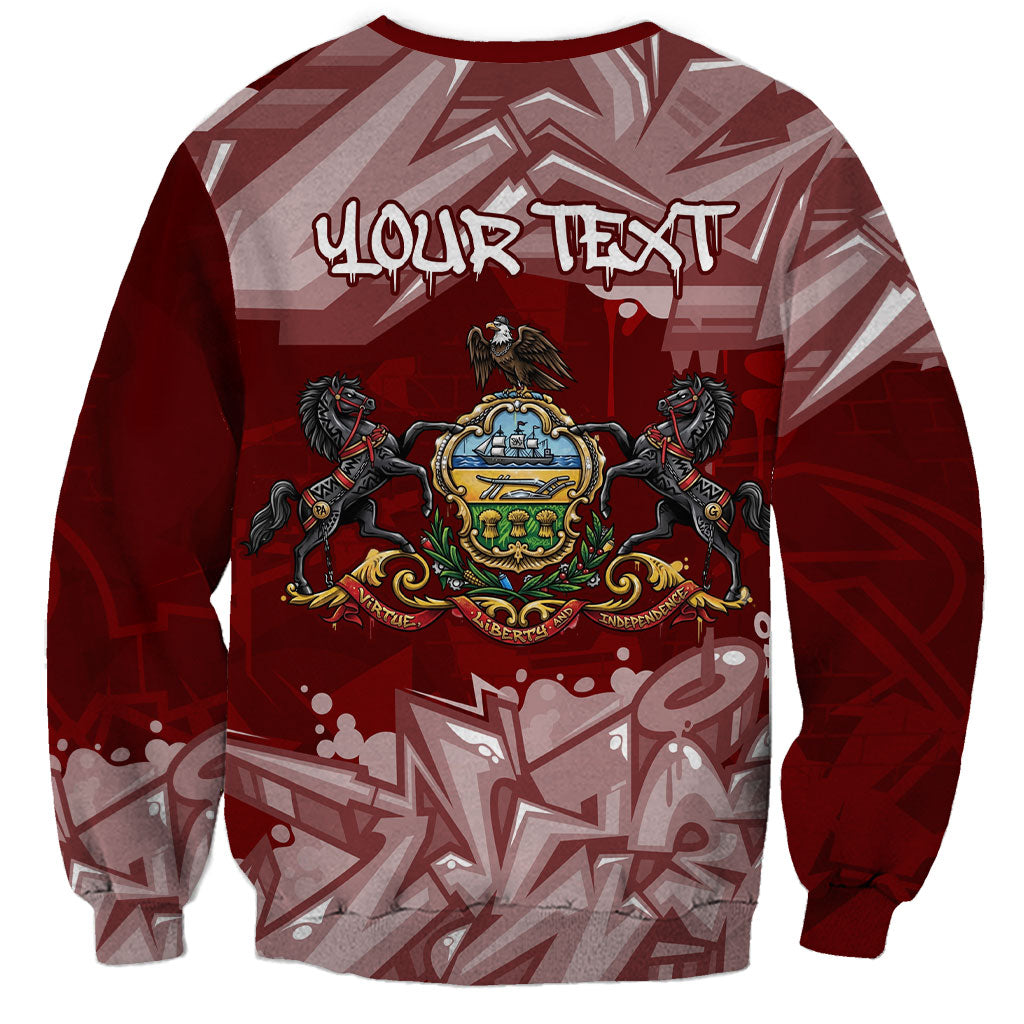 Personalized Pennsylvania Coat Of Arms Sweatshirt Street Art Graffiti Graphic