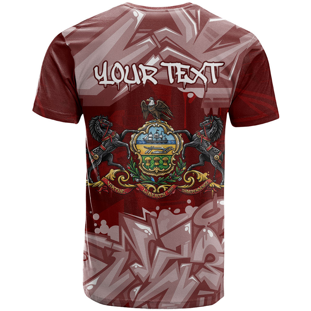 Personalized Pennsylvania Coat Of Arms T Shirt Street Art Graffiti Graphic