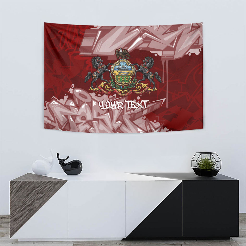 Personalized Pennsylvania Coat Of Arms Tapestry Street Art Graffiti Graphic