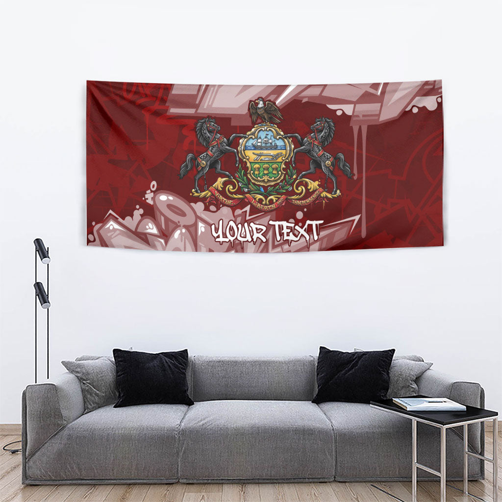 Personalized Pennsylvania Coat Of Arms Tapestry Street Art Graffiti Graphic