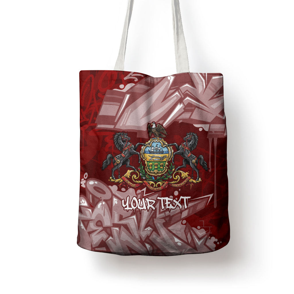 Personalized Pennsylvania Coat Of Arms Tote Bag Street Art Graffiti Graphic