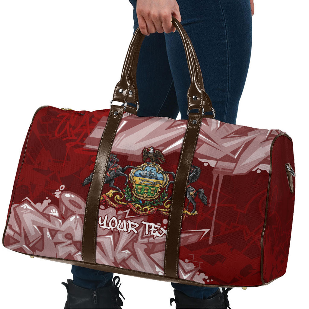 Personalized Pennsylvania Coat Of Arms Travel Bag Street Art Graffiti Graphic