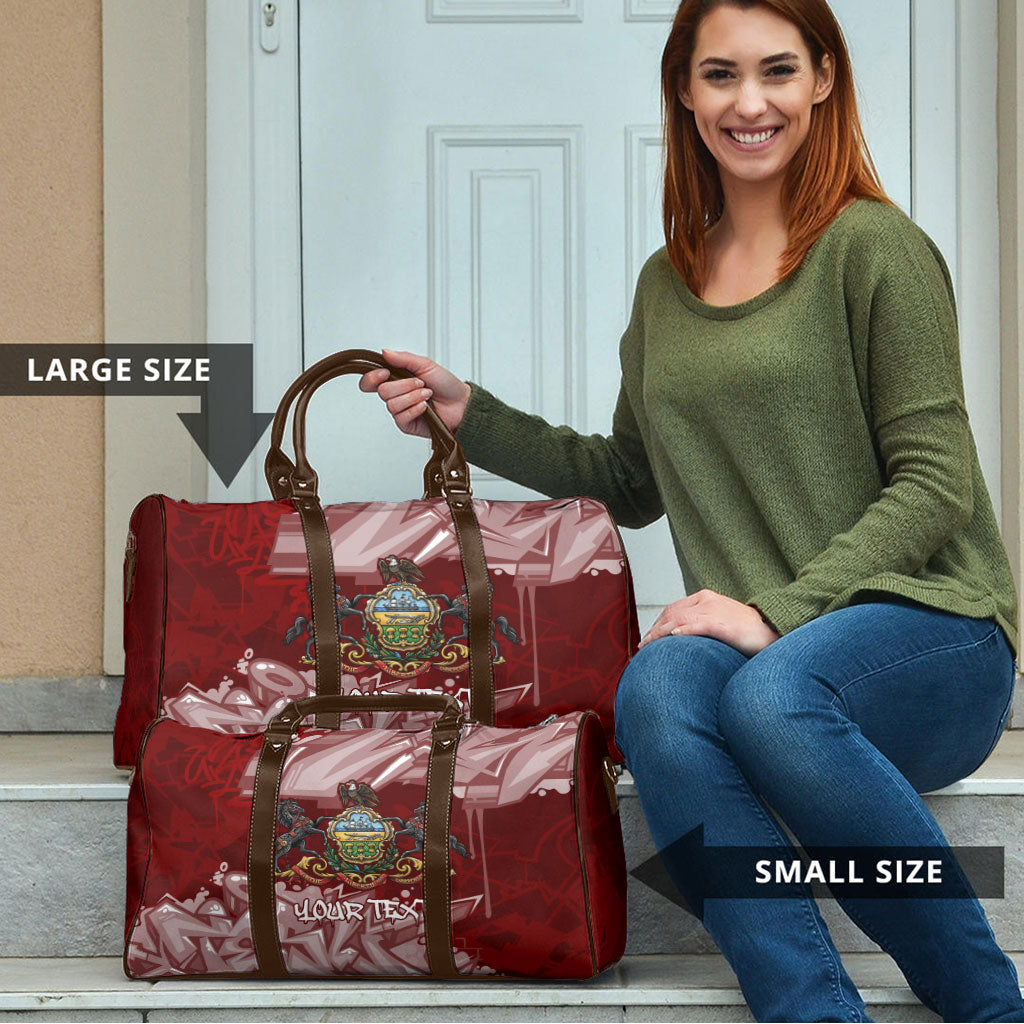 Personalized Pennsylvania Coat Of Arms Travel Bag Street Art Graffiti Graphic