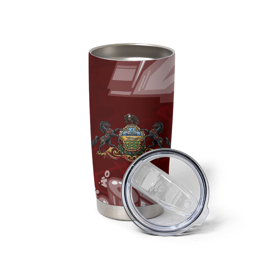 Personalized Pennsylvania Coat Of Arms Tumbler Cup Street Art Graffiti Graphic