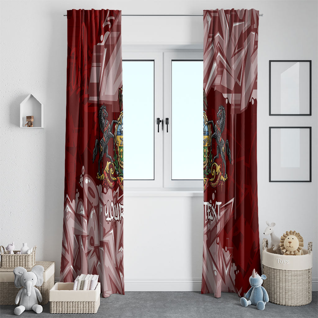 Personalized Pennsylvania Coat Of Arms Window Curtain Street Art Graffiti Graphic