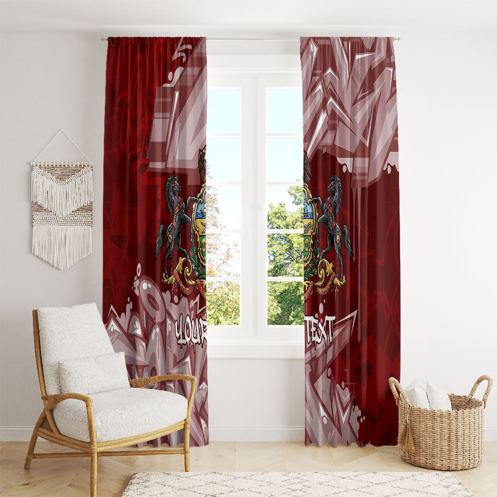 Personalized Pennsylvania Coat Of Arms Window Curtain Street Art Graffiti Graphic