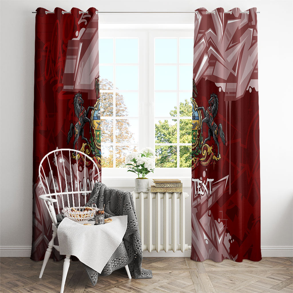 Personalized Pennsylvania Coat Of Arms Window Curtain Street Art Graffiti Graphic